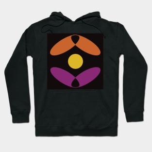 Abstract Pink, Orange & Yellow Shape Hoodie